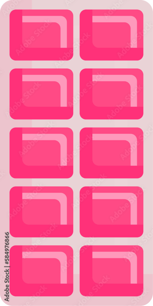 Flat-style illustration of Isolated chewing. Flat-style illustration of Isolated chewing.
