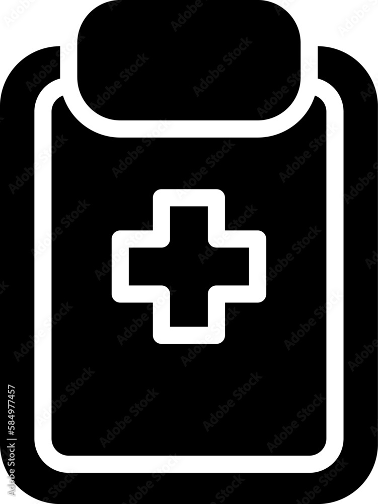 Medical Report icon represents a document that contains a patient's medical history, diagnosis, and treatment plan Medical Report icon represents a document that contains a patient's medical history, diagnosis, and treatment plan