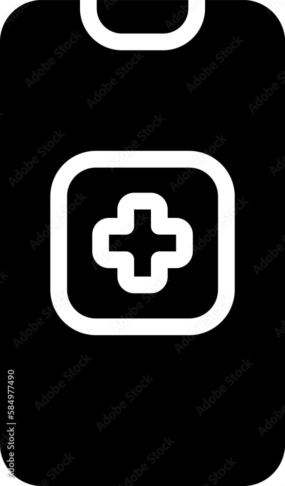 Medical App icon represents mobile or web-based applications that provide medical information, symptom tracking, and appointment scheduling Medical App icon represents mobile or web-based applications that provide medical information, symptom tracking, and appointment scheduling
