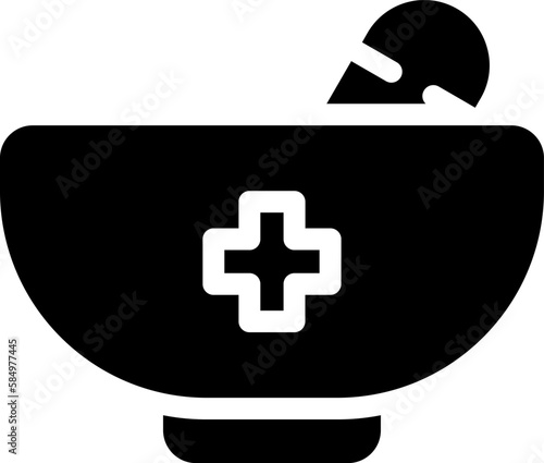 The herbal icon symbolizing natural or alternative medicine. The icon is commonly used to indicate the presence of herbal remedies or supplements