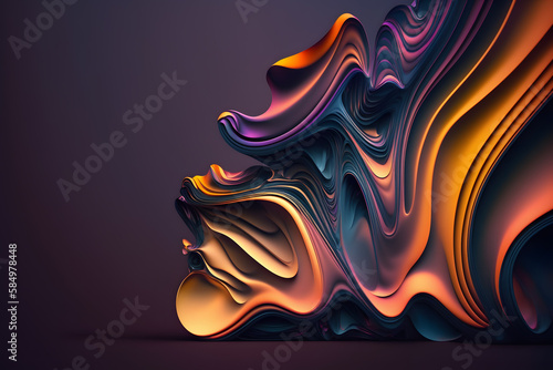 Colorful Abstract fluid Background Generative ai