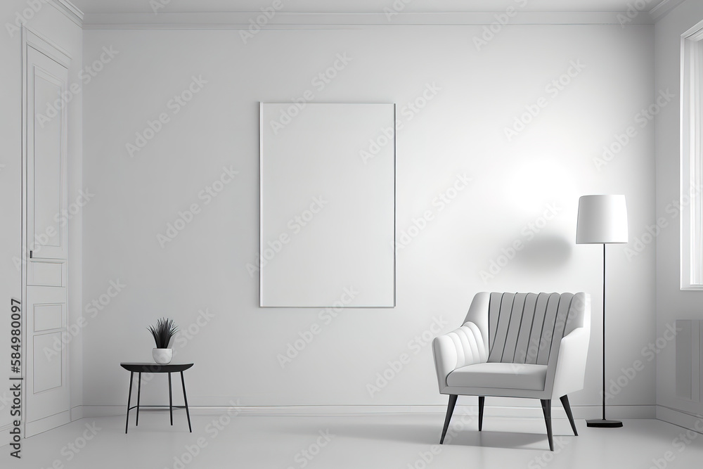 Beautiful and large living room interior with hardwood floors, fluffy rug and designer furniture. Generative Ai Beautiful and large living room interior with hardwood floors, fluffy rug and designer furniture. Generative Ai