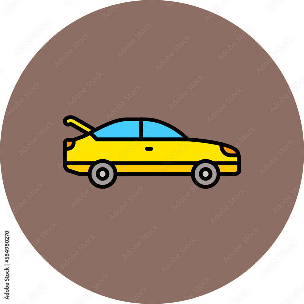 Trunk Multicolor Circle Filled Line Icon Trunk Multicolor Circle Filled Line Icon