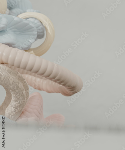 3d render with abstract gray tones 
