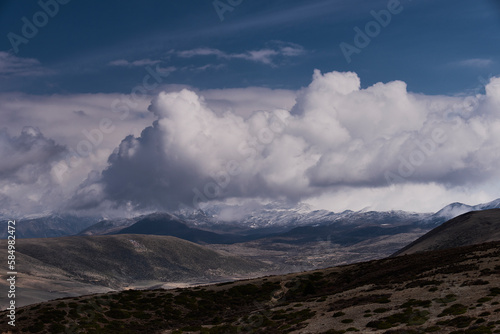 clouds over the mountain