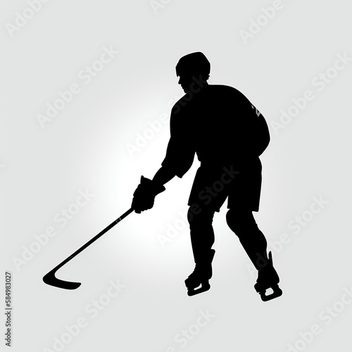silhouette, sport, ski, winter, hockey, vector, illustration, skiing, skier, player, snow, people, ice, action, sports, activity, competition, black, athlete, extreme, stick, icon, golf, snowboard, cl