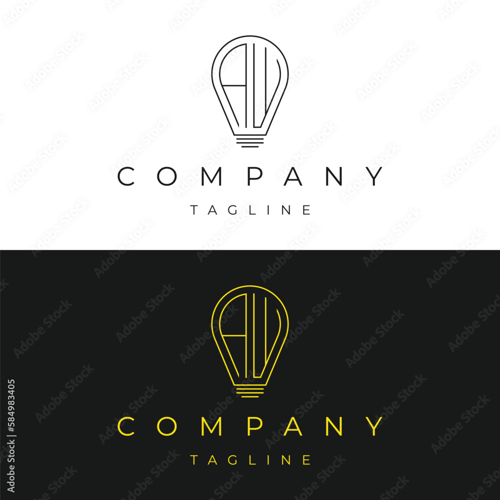 Letter AW WA initial lamp solution bulblight icon logo design vector template Letter AW WA initial lamp solution bulblight icon logo design vector template