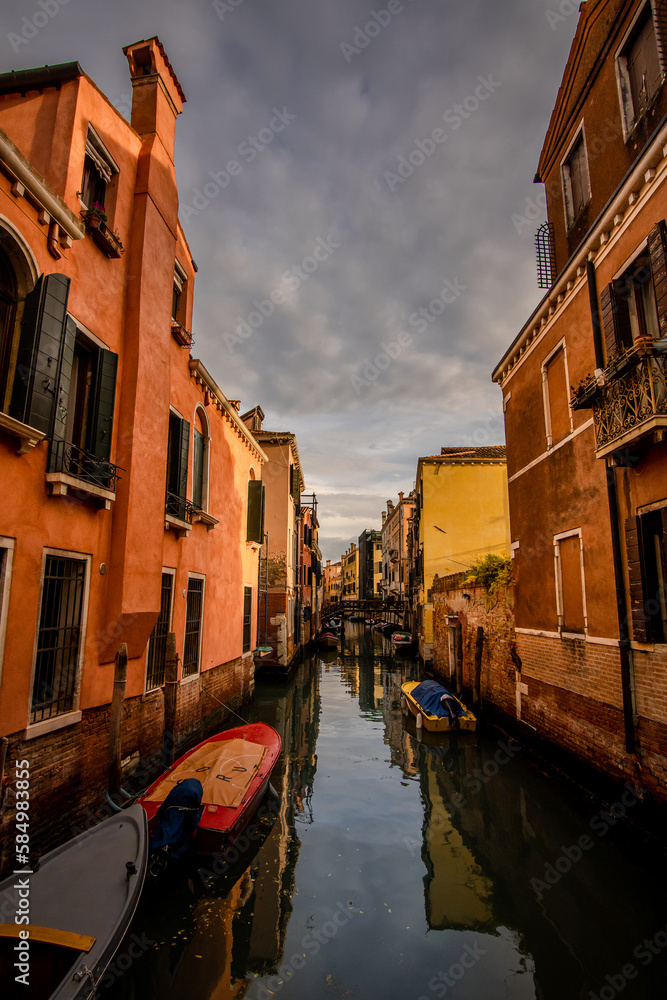 Panoramic view of old buildings in venice italy