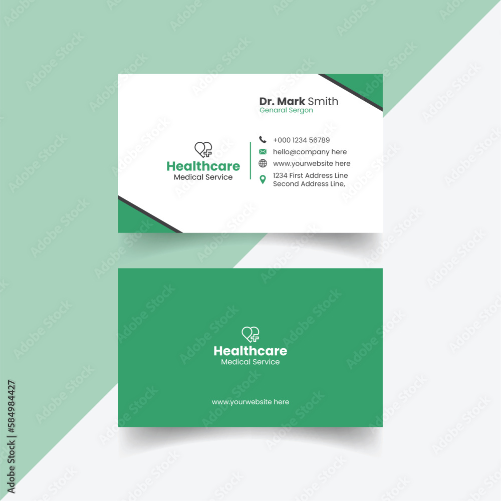 Medical Business Card Design Template Medical Business Card Design Template