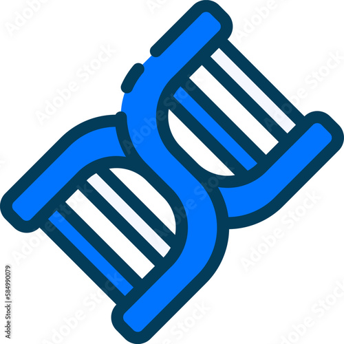 The DNA icon, symbolizing the genetic blueprint of living organisms. The icon is commonly used in medical and scientific contexts to represent genetic information and research