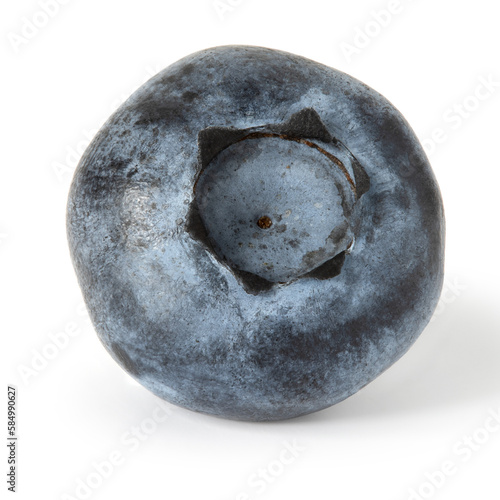 One blueberry close-up on a white background. Full depth of field. With clipping path © gna60