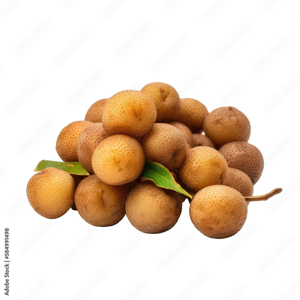 Fototapeta premium longan fruit , isolated on transparent background cutout , generative ai