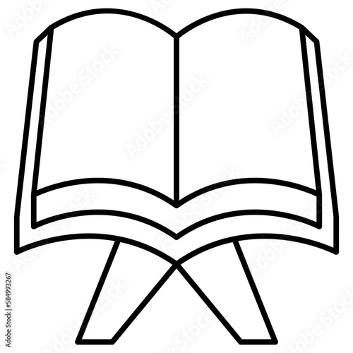 holy quran and open book icon