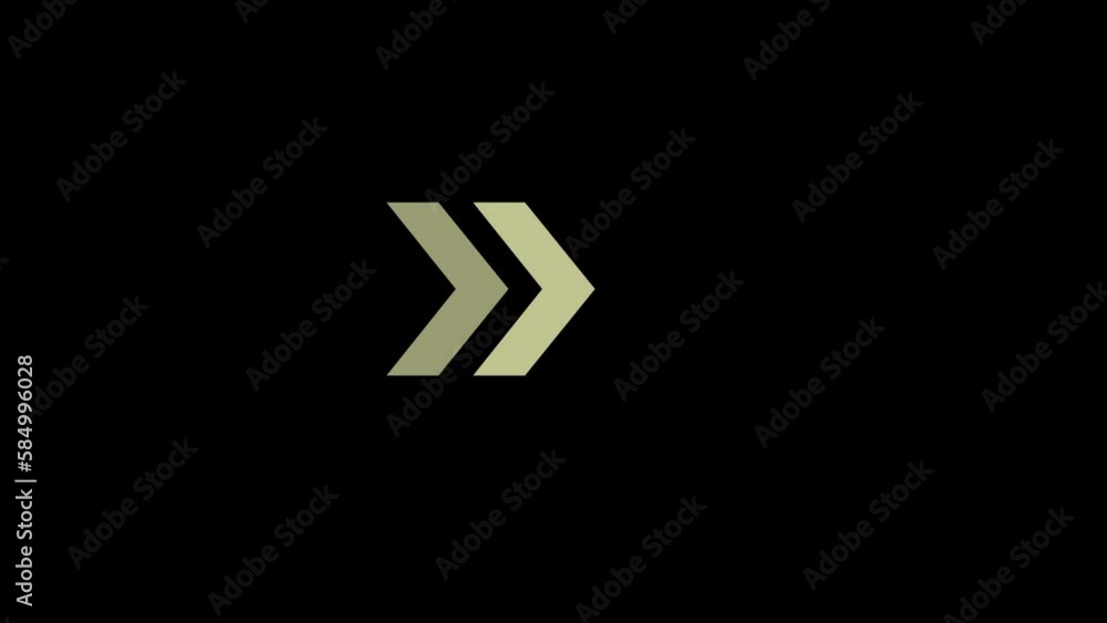 Yellow dynamic direction flashing arrow, alpha channel Yellow dynamic direction flashing arrow, alpha channel