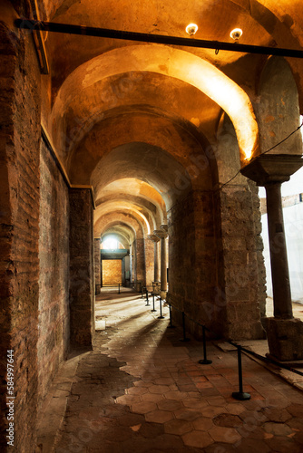 A corridor inside Hagia Irena , Topkapi Palace Istanbul photo
