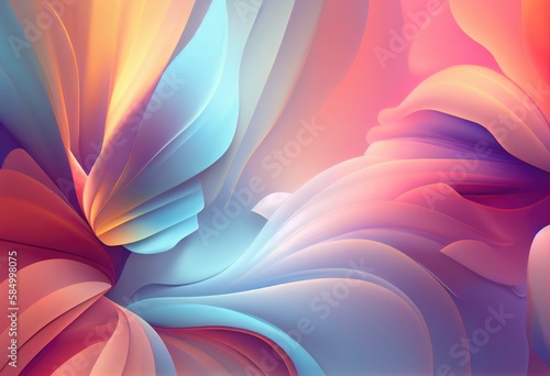 Abstract colorful background in soft pastel colors. Generative AI