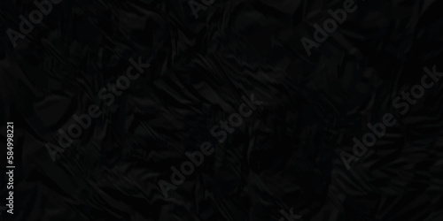 Black paper texture . Dark black wrinkled paper texture. Black crumpled paper texture . black crumpled and top view textures can be used for background of text or any contents .