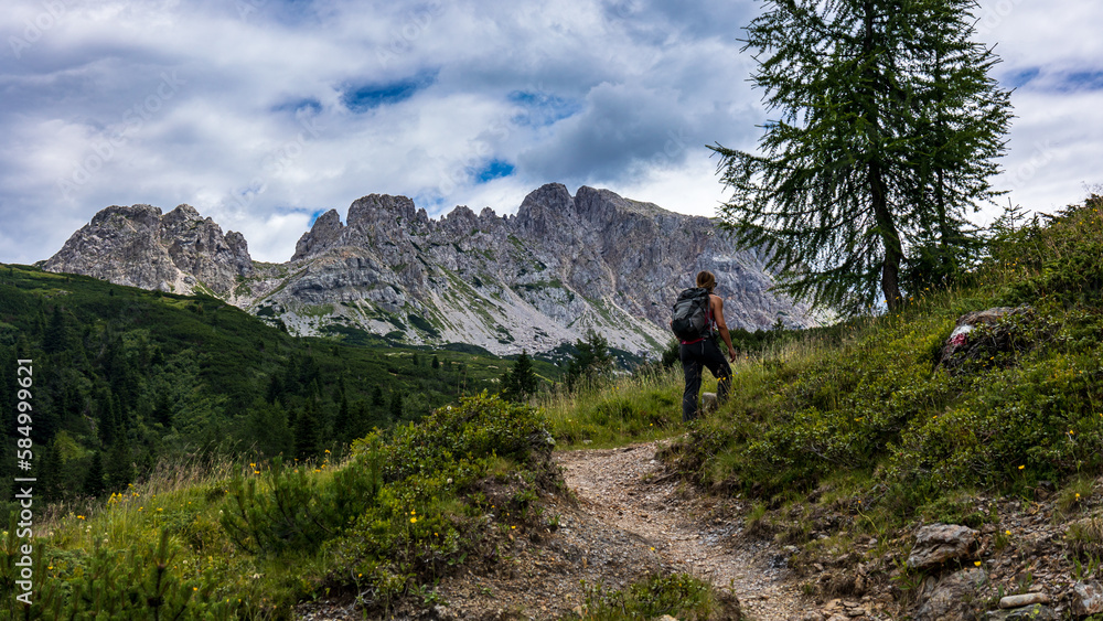 trekking day in the mountains of Friuli Venezia-Giulia