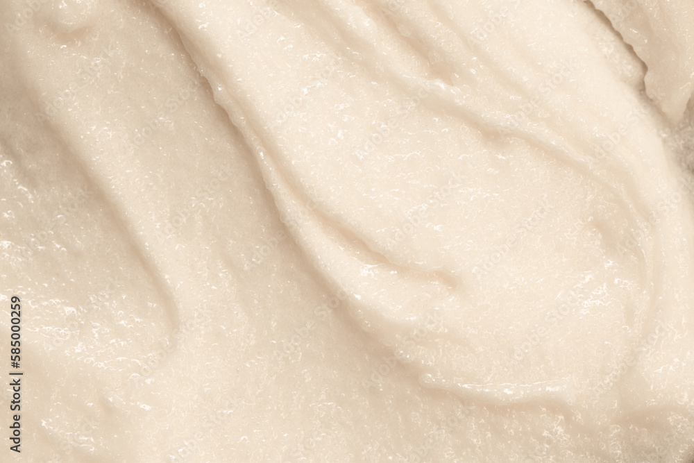 Obraz premium Vanilla cream ice cream. Ice cream texture. Delicious sweet dessert close-up as a background.