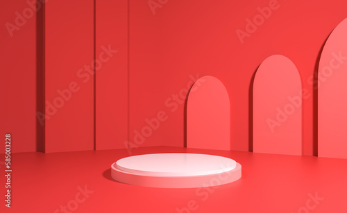 3d rendering podium platform
