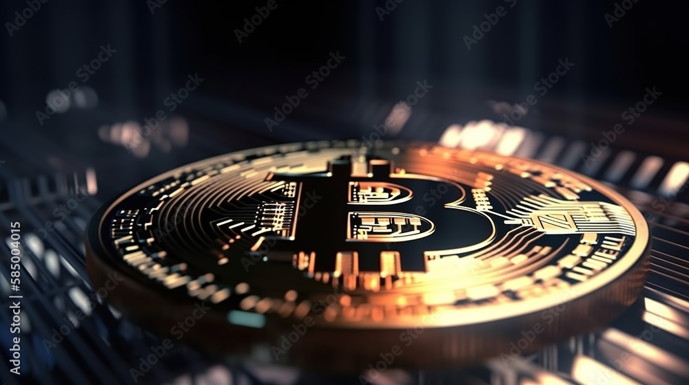 Obraz premium Bitcoin's Artistic Financial Network: A Creative Representation of Digital Wealth ,Financial concept the bitcoin in the background network.Generative Ai