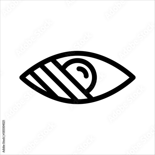 Blind icon, blind eye icon, on white background, eps 10.