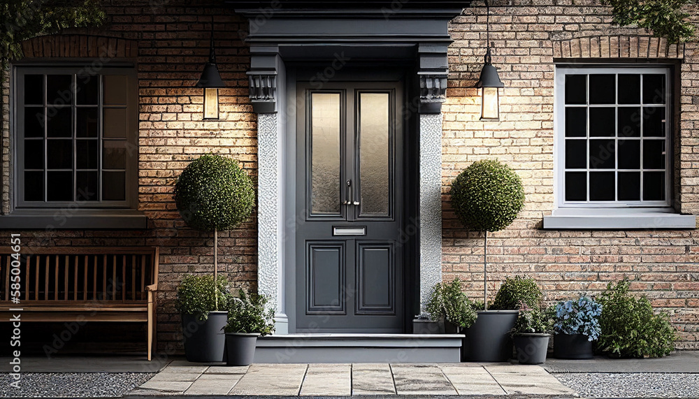 door in the garden by generative ai door in the garden by generative ai