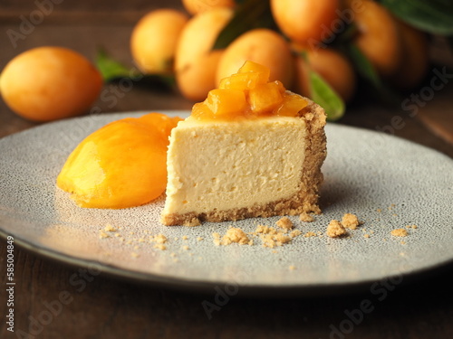 Fotografie Mayongchid, Plango or Marian Plum fruit cheesecake
