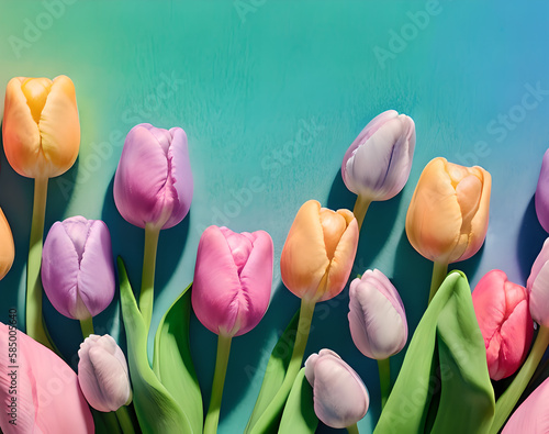 beautiful tulips, flower fi...