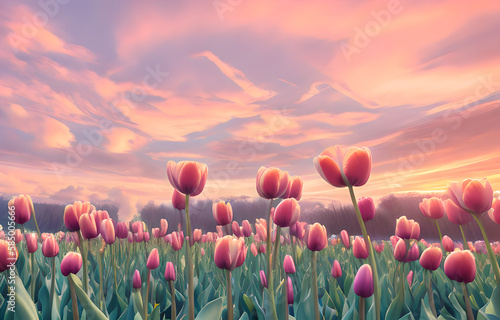 beautiful tulips, flower fi...