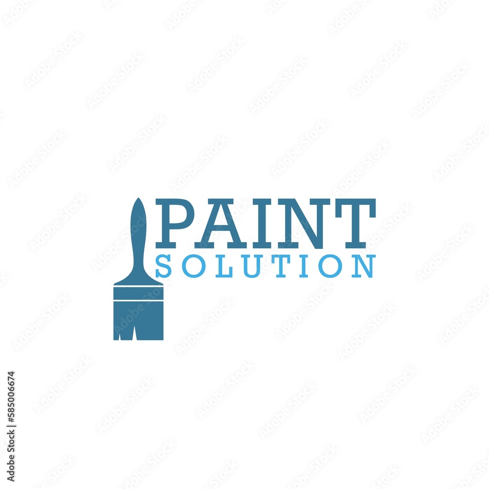 Paint brush logo. Paint solution icon isolated on white background Paint brush logo. Paint solution icon isolated on white background