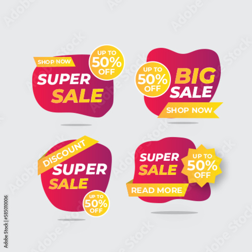 Red stickers curled. Wrapped paper sticker set, price labels sale banners bent edge corner sheets. Advertising badges vector templates