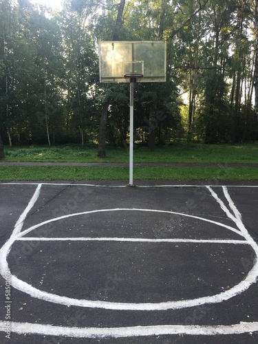 basketball court in a stadium