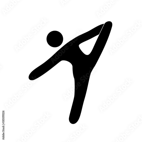 Gymnastic twine standing on a person
