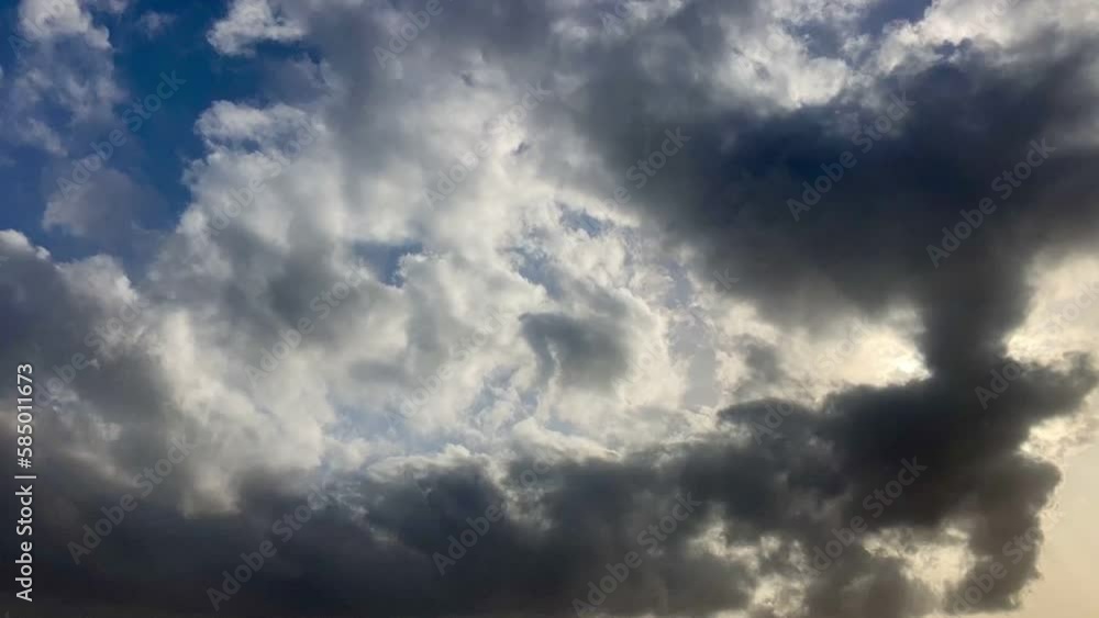大空と雲ある3月の空 タイムラプス 大空と雲ある3月の空 タイムラプス