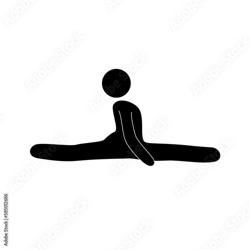 Gymnastic twine of a person