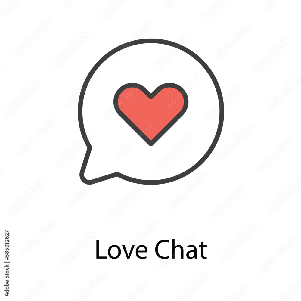 Love chat icon design stock illustration