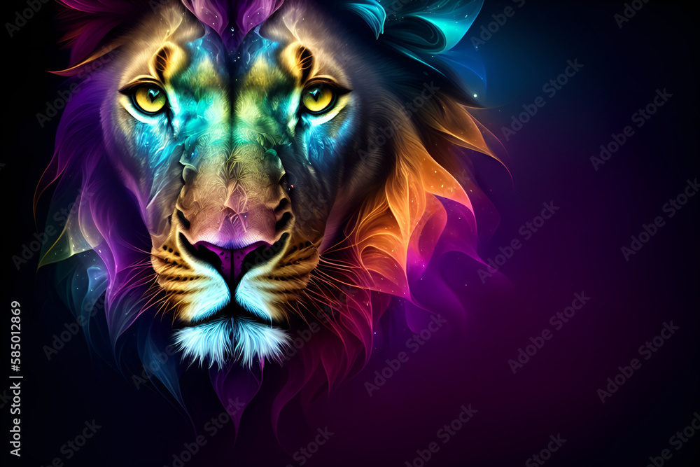 portrait of a lion