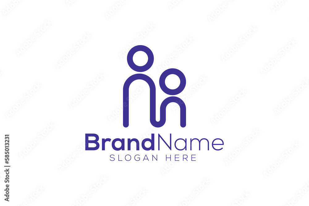 Simple man care logo design template Simple man care logo design template