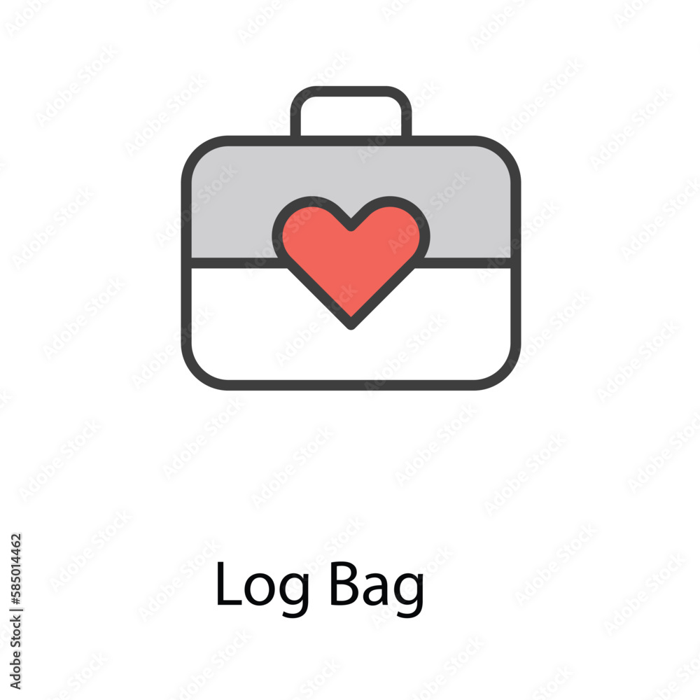 Log bag icon design stock illustration Log bag icon design stock illustration