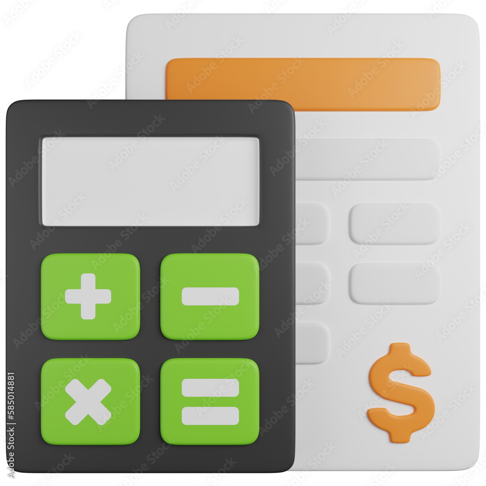 Financial Calculation 3D Icon Financial Calculation 3D Icon