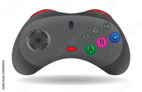 set of gamepads console retro for pc games isolated. 
