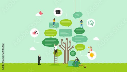 AI chatbot , AI chat apps vector banner illustration