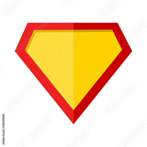 Blank Superhero icon on transparent background. 
