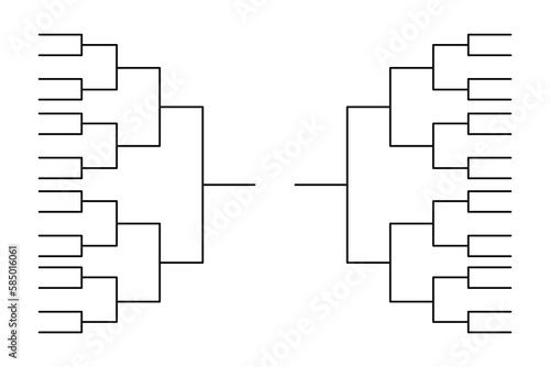 Tournament bracket templates on transparent background.