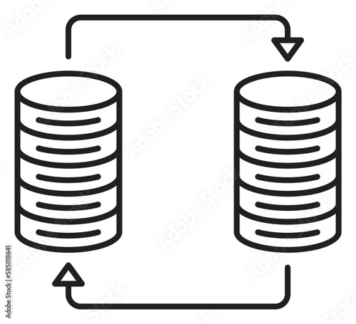 Information technology server storage vector icon illustration