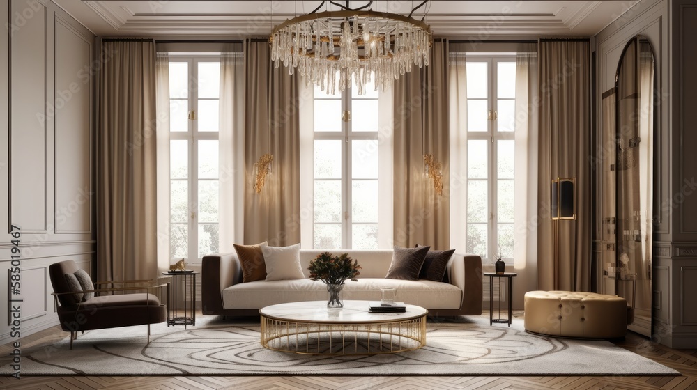 luxury elegance interior design of contemporary formal living area daylight clean and clear interior element, image ai generate luxury elegance interior design of contemporary formal living area daylight clean and clear interior element, image ai generate