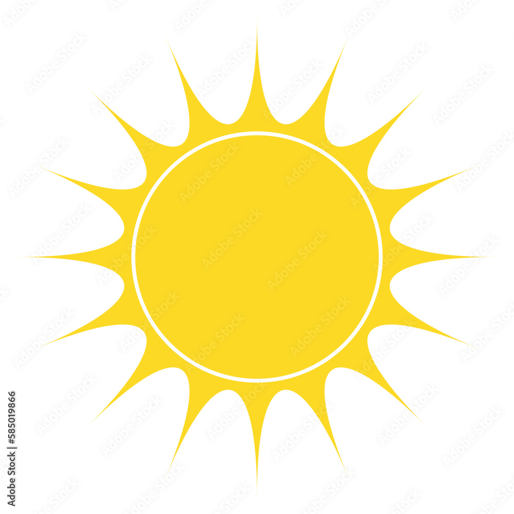 sun shape symbol, vector illustration of simple yellow star sun shape symbol, vector illustration of simple yellow star