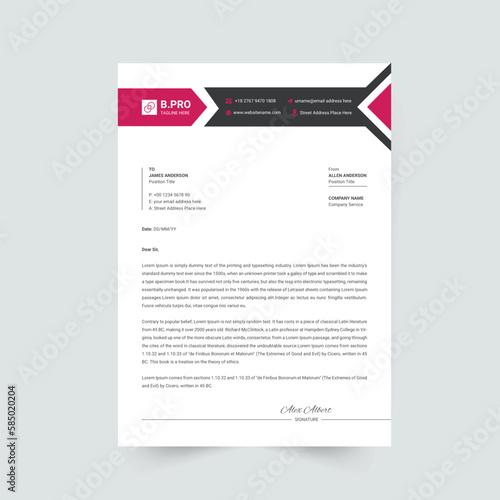 Abstract Letterhead Design Template