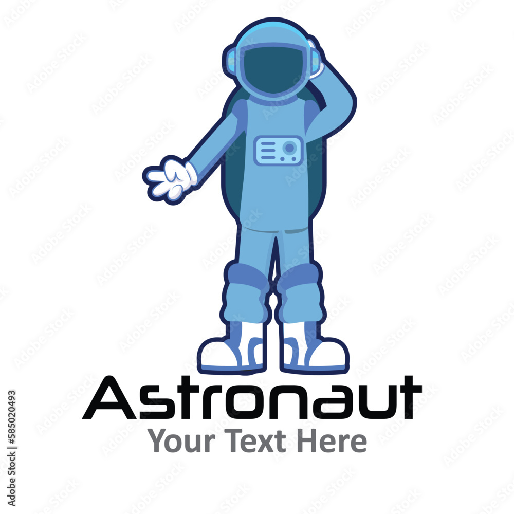 blue astronaut character vector blue astronaut character vector
